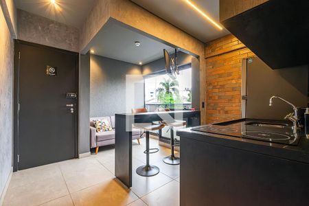 Sala/Cozinha de apartamento à venda com 1 quarto, 30m² em Pinheiros, São Paulo