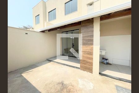 Espaço Gourmet / Área externa de casa à venda com 3 quartos, 98m² em Santa Branca, Belo Horizonte