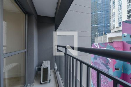 Varanda do Studio de kitnet/studio à venda com 1 quarto, 22m² em República, São Paulo