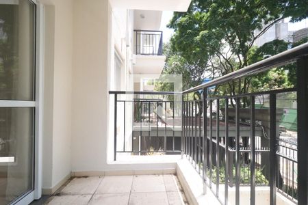 varanda da sala  de apartamento para alugar com 1 quarto, 48m² em Vila Monte Alegre, São Paulo