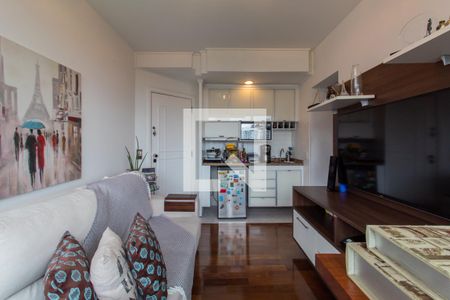 Sala/Cozinha de apartamento à venda com 1 quarto, 37m² em Paraíso do Morumbi, São Paulo