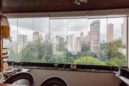 Vista da Sala de apartamento à venda com 1 quarto, 37m² em Paraíso do Morumbi, São Paulo