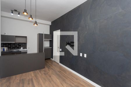 Sala  de apartamento à venda com 1 quarto, 42m² em Campanário, Diadema