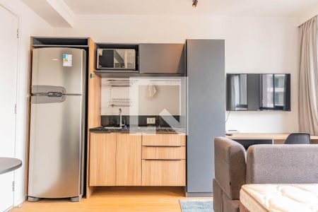 Cozinha - Armários de kitnet/studio para alugar com 1 quarto, 25m² em Mirandópolis, São Paulo
