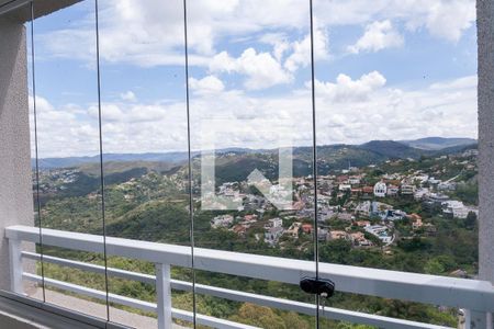 vista sacada de apartamento à venda com 1 quarto, 77m² em Vila da Serra, Nova Lima