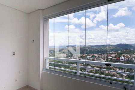 vista sacada de apartamento à venda com 1 quarto, 77m² em Vila da Serra, Nova Lima