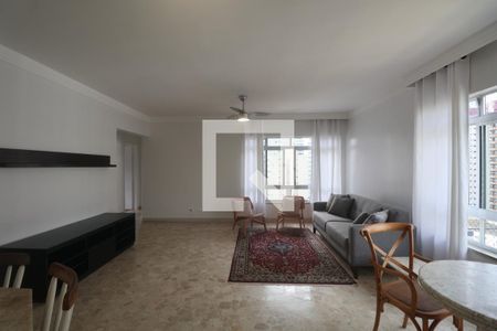 Sala de apartamento para alugar com 3 quartos, 107m² em Jardim Las Palmas, Guarujá