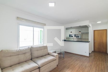 Sala de apartamento à venda com 2 quartos, 74m² em Vila Humaitá, Santo André