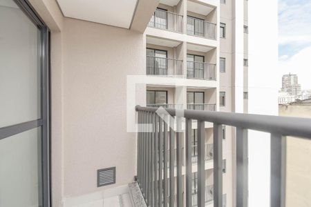 Varanda da Sala de apartamento para alugar com 1 quarto, 28m² em Bela Vista, São Paulo
