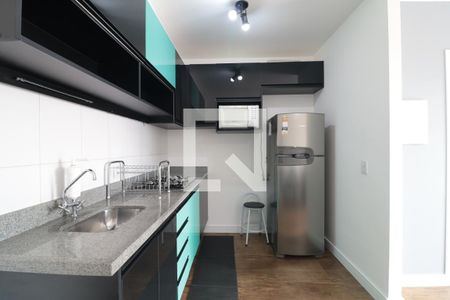 Sala e Cozinha  de kitnet/studio para alugar com 1 quarto, 33m² em Brás, São Paulo