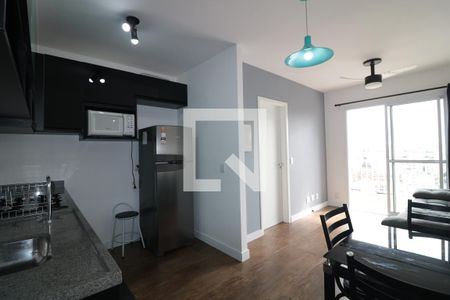 Sala e Cozinha   de kitnet/studio para alugar com 1 quarto, 33m² em Brás, São Paulo