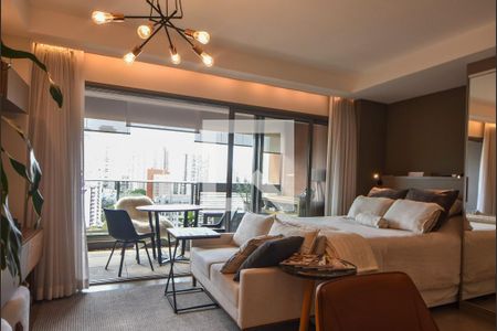 Varanda  de kitnet/studio para alugar com 1 quarto, 41m² em Brooklin Paulista, São Paulo