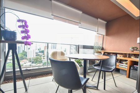 Varanda  de kitnet/studio para alugar com 1 quarto, 41m² em Brooklin Paulista, São Paulo