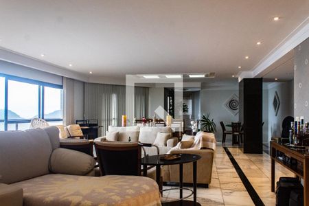 Sala de apartamento para alugar com 5 quartos, 252m² em Jardim Astúrias, Guarujá
