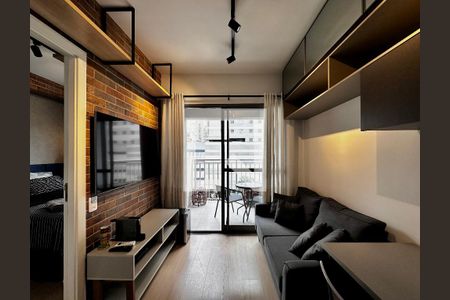 Sala de apartamento à venda com 1 quarto, 27m² em Vila Nova Conceição, São Paulo