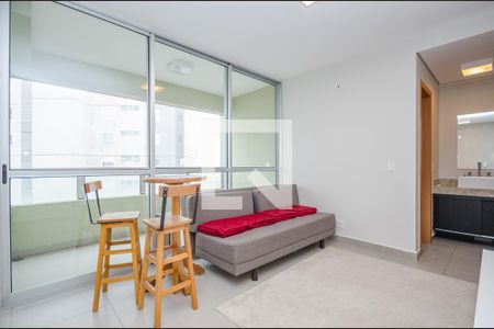 Sala de apartamento para alugar com 1 quarto, 50m² em Vila da Serra, Nova Lima