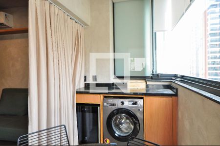 Studio à venda com 48m², 1 quarto e 1 vagaVaranda