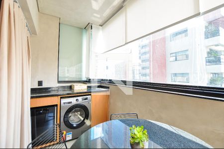 Studio à venda com 48m², 1 quarto e 1 vagaVaranda