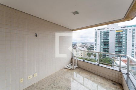 Varanda da Sala 1 de apartamento à venda com 4 quartos, 264m² em Palmares, Belo Horizonte