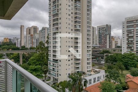 Varanda de kitnet/studio para alugar com 1 quarto, 32m² em Brooklin Paulista, São Paulo