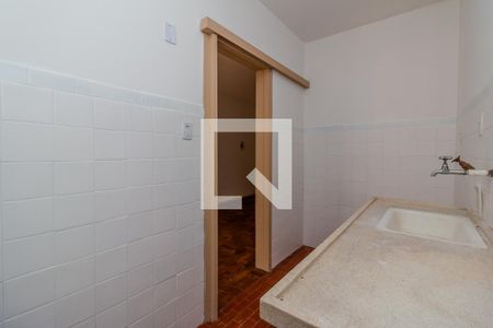 Cozinha de kitnet/studio à venda com 1 quarto, 27m² em Centro Histórico, Porto Alegre