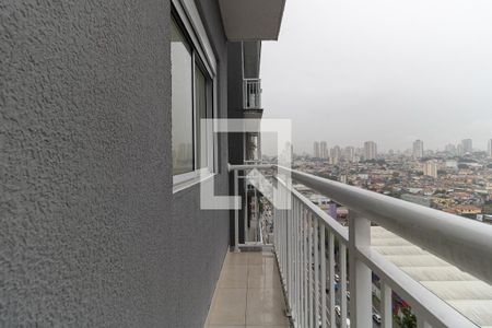 Varanda da Sala de apartamento para alugar com 2 quartos, 55m² em Vila Dom Pedro I, São Paulo