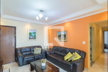 Sala de Estar de apartamento à venda com 3 quartos, 97m² em Vila Scarpelli, Santo André