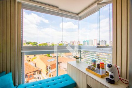 Varanda da sala de apartamento à venda com 2 quartos, 61m² em Paraíso, Santo André