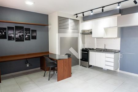Sala/Cozinha de apartamento à venda com 1 quarto, 34m² em Vila Paulista, São Paulo