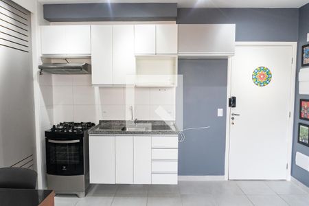 Sala/Cozinha de apartamento à venda com 1 quarto, 34m² em Vila Paulista, São Paulo