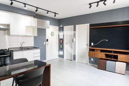Sala/Cozinha de apartamento à venda com 1 quarto, 34m² em Vila Paulista, São Paulo