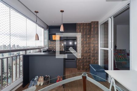 Varanda da Sala de apartamento à venda com 1 quarto, 75m² em Vila Andrade, São Paulo