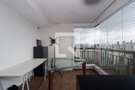 Varanda da Sala de apartamento à venda com 1 quarto, 75m² em Vila Andrade, São Paulo