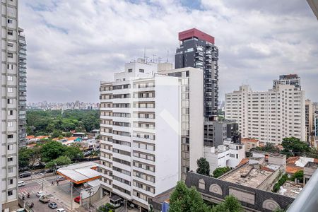 Sala/Cozinha - Vista de apartamento para alugar com 1 quarto, 32m² em Pinheiros, São Paulo