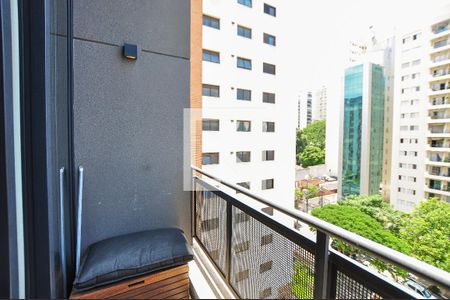 Varanda da Sala de apartamento à venda com 1 quarto, 49m² em Pinheiros, São Paulo