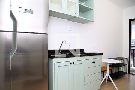 Sala e Cozinha  de kitnet/studio à venda com 1 quarto, 31m² em Sumaré, São Paulo
