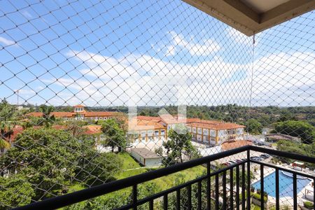 Sala  - varanda  - vista de apartamento para alugar com 1 quarto, 39m² em Granja Viana, Cotia