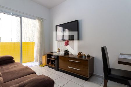 Sala de apartamento para alugar com 1 quarto, 58m² em Canto do Forte, Praia Grande