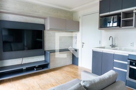 Sala/Cozinha de apartamento para alugar com 1 quarto, 26m² em Mirandópolis, São Paulo