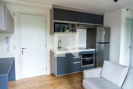 Sala/Cozinha de apartamento para alugar com 1 quarto, 26m² em Mirandópolis, São Paulo