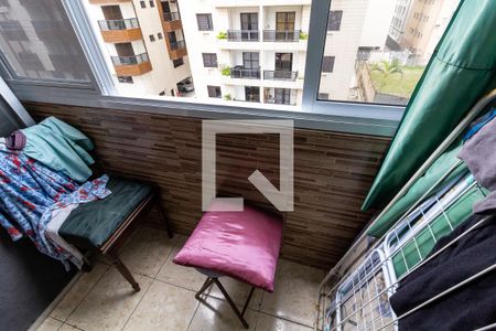 Apartamento para alugar com 58m², 1 quarto e 1 vagaDetalhe da varanda do quarto