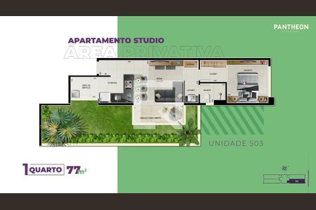 Apartamento à venda com 1 quarto, 77m² em Barro Preto, Belo Horizonte