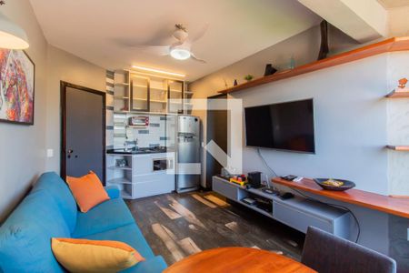 Sala/Cozinha de apartamento à venda com 1 quarto, 35m² em Paraíso do Morumbi, São Paulo