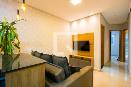 Sala de apartamento à venda com 2 quartos, 52m² em Vila Valparaíso, Santo André