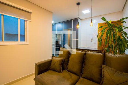 Sala de apartamento à venda com 2 quartos, 52m² em Vila Valparaíso, Santo André