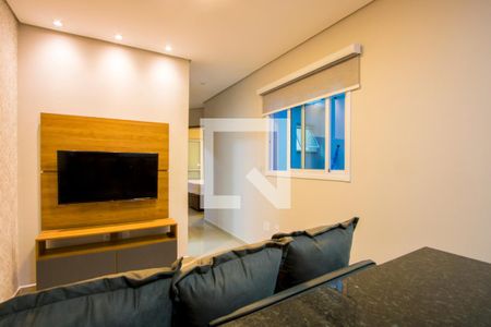 Sala de apartamento à venda com 2 quartos, 52m² em Vila Valparaíso, Santo André