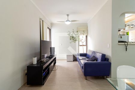 Sala de apartamento à venda com 1 quarto, 50m² em Moema, São Paulo