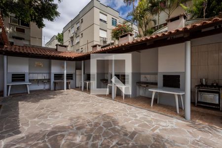 Área comum - Churrasqueira de apartamento para alugar com 1 quarto, 45m² em Jardim do Salso, Porto Alegre