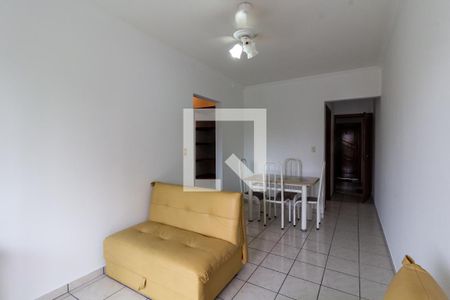 Sala de apartamento para alugar com 1 quarto, 50m² em Guilhermina, Praia Grande