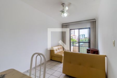 Sala de apartamento para alugar com 1 quarto, 50m² em Guilhermina, Praia Grande